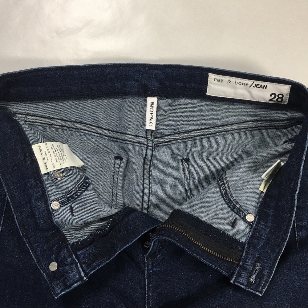 Rag & Bone • 10 Inch Capri Jean Size 28 Side Slit - Picture 6 of 8